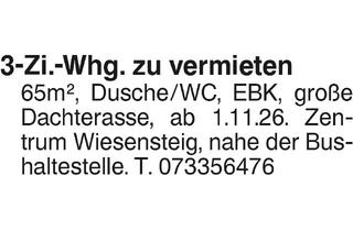 Wohnung mieten in 73349 Wiesensteig, Schöne 3-Zi.-Whg. zu vermieten