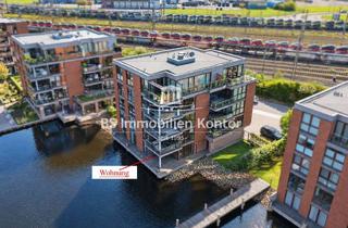 Wohnung kaufen in 26725 Stadtzentrum, Exklusive Wohnung am Neuen Delft mit Bootssteg, Garage, Garten und Hafenblick!