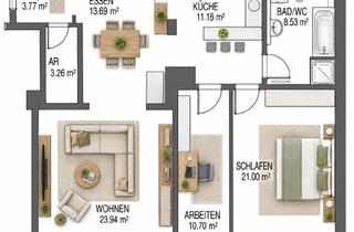 Wohnung kaufen in Hubmannstraße, 86551 Aichach, Provisionsfrei: Großzügige 3,5-Zimmer-Wohnung im Herzen von Aichach – sofort bezugsfrei