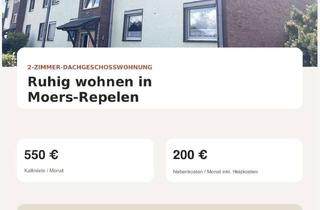 Wohnung mieten in Böckstraße, 47445 Moers, Helle 2-Zimmer-Dachgeschosswohnung in Moers-Repelen
