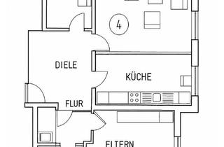 Wohnung mieten in 49545 Tecklenburg, Gepflegte 3-Zimmer-Wohnung mit Balkon, Einbauküche und Garage