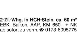 Wohnung mieten in 72379 Hechingen, 2-Zi.-Whg. in HCH-Stein
