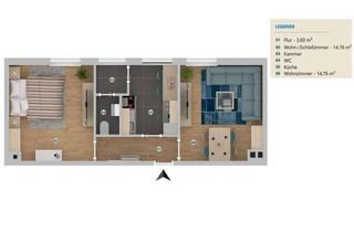 Wohnung kaufen in 71229 Leonberg, Charmante 2-Zimmer-Wohnung in zentraler Lage - Langjährig vermietet mit Entwicklungspotenzial