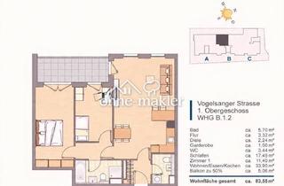 Wohnung kaufen in 50823 Köln, Moderne Eigentumswohnung in Köln-Ehrenfeld - Baujahr 2017 | KfW-55 | ca. 83,55 m²