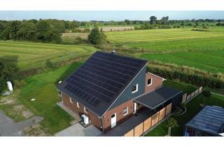 Haus kaufen in 26419 Schortens, Energieautarker Neubau am Feldrand: 208 m², Kaminfeuer, zweiter Bauplatz, nahe der Nordsee
