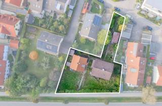 Grundstück zu kaufen in Brückenstraße, 82110 Germering, Attraktives 1057 m² großes Baugrundstück mit bestehenden Altgebäuden - reine unverbaubare Südlage