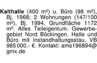 Gewerbeimmobilie kaufen in 74080 Heilbronn, Kalthalle (400 m²) u. Büro (98 m²), Bj. 1968; 2 Wohnungen (147/1