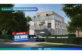 Wohnung kaufen in Nordmarkstraße 90, 22047 Tonndorf, ++BESTPREIS++ 2 ZKB Neubau Energieeffizienz A+