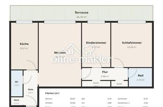 Wohnung kaufen in Hansjakobstraße 123A, 81825 München, Sonnige 3-Zi.-Whg. mit großem Balkon in Trudering, sehr gepflegte grüne Anlage. Provisionsfrei