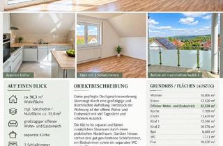 Wohnung mieten in Marc-Chagall-Straße 15, 74653 Künzelsau, Großzügige 4-Zimmer-Dachgeschosswohnung mit Balkon, Fernblick und Carport