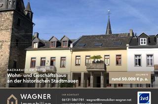 Haus kaufen in 55422 Bacharach, Historisches Altstadthaus an der Stadtmauer in Bacharach mit 8 Wohnungen und Gaststätte