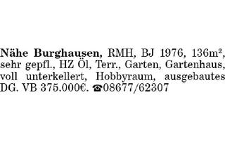 Haus kaufen in 84489 Burghausen, RMH Nähe Burghausen