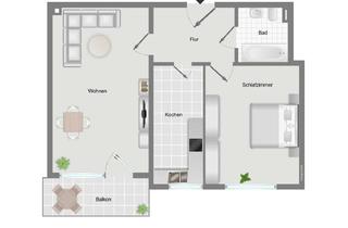 Wohnung kaufen in 86899 Landsberg, Landsberg am Lech: 2-Zimmer für Ihr Immobilienportfolio mit Balkon & inkl. Stellplatz