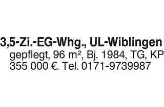 Wohnung kaufen in 89079 Ulm, 3,5-Zi.-EG-Whg.