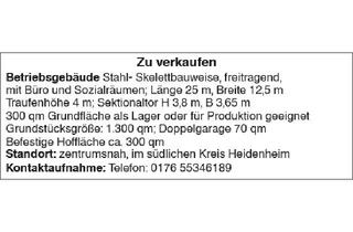 Immobilie kaufen in 89518 Heidenheim, Betriebgebäude