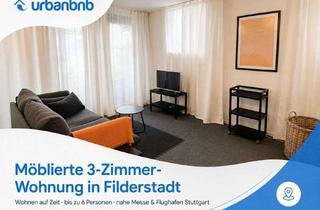 Immobilie mieten in Bernhäuser Hauptstraße, 70794 Filderstadt, Möblierte 3-Zimmer-Wohnung in Filderstadt – Wohnen auf Zeit