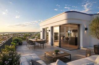 Wohnung kaufen in 04416 Markkleeberg, Morgens Kaffee mit Weitblick, abends Sonnenuntergang ... Neubau-Dachwohnung mit XXL Terrasse & Lift bis in die Wohnung