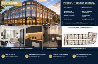 Wohnung mieten in 59065 Hamm, ERSTBEZUG AB FEBRUAR 2027 | VOLL MÖBLIERT | FH 500 M | HBF 800 M | McFIT IM HAUS