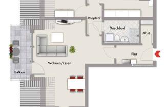 Wohnung mieten in Friedrich-Ebert-Straße 36f, 64720 Michelstadt, Sonnige 3-Zimmer Wohnung mit Balkon in Michelstadt - exklusiv für Personen ab 65 Jahren