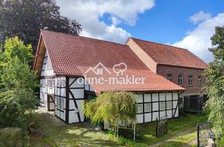Lager kaufen in 31089 Duingen, Ohne Makler: Fachwerkhof um 1720 – ca. 1.030 m² Wohn-/Nutzfläche, Saal, Werkstatt, Nebenhaus