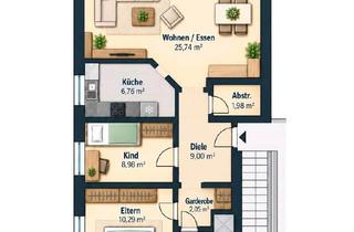 Wohnung kaufen in 66740 Saarlouis, Saarlouis - 3-Zimmer-Dachgeschosswohnung mit Balkon & 2 Stellplätz