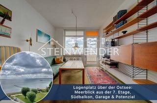 Wohnung kaufen in 23775 Großenbrode, Logenplatz über der Ostsee:Meerblick aus der 7. Etage, Südbalkon, Garage & Potenzial