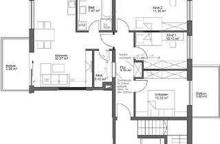 Wohnung mieten in Paarstraße 40, 93059 Weichs, Gepflegte 4-Zimmer-Wohnung im 2. OG in Regensburg-Weichs