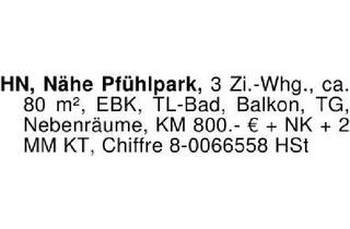 Wohnung mieten in 74076 Heilbronn, HN, Nähe Pfühlpark, 3 Zi.-Whg., ca. 80 m², EBK, TL-Bad, Balkon,