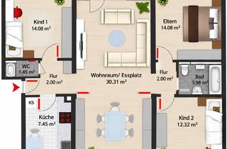 Wohnung kaufen in Richard- Strauss- Straße, 85057 Ingolstadt, Attraktive 4-Zimmer-Wohnung mit Balkon, Garage und großem Kellerraum in zentraler Lage
