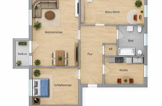 Wohnung mieten in 26409 Wittmund, 3 Zimmer | Balkon | Tageslichtbad | Badewanne | Abstellraum