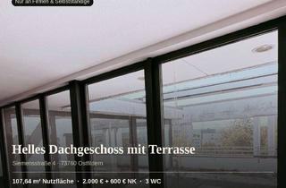 Wohnung mieten in 73760 Ostfildern, 6 Zimmer auf 200 m² mit großer Terrasse – großzügige Einheit für Selbstständige