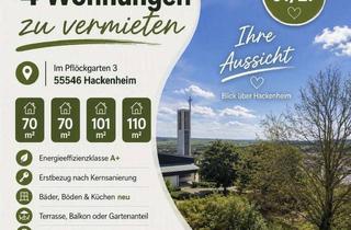 Wohnung mieten in Im Pflöckgarten, 55546 Hackenheim, Erstbezug - Helle 4 Zimmerwohnung mit Terrasse/Garten & EBK