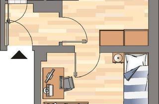 Wohnung mieten in Auf Dem Metlerort, 44629 Herne-Mitte, 1-Zimmerwohnung mit Boden und Tapeten