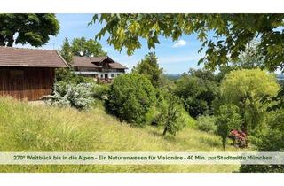 Grundstück zu kaufen in 83620 Feldkirchen-Westerham, 270° Weitblick bis in die Alpen