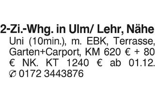 Wohnung mieten in 89081 Ulm, 2-Zi.-Whg. in Ulm, Nähe