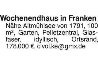 Immobilie kaufen in 91572 Bechhofen, Wochenendhaus in Franken