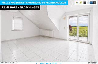 Wohnung kaufen in 72160 Horb, Lichtdurchflutete 3-Zimmer Maisonettewohnung mit 3 Balkonen in Feldrandlage