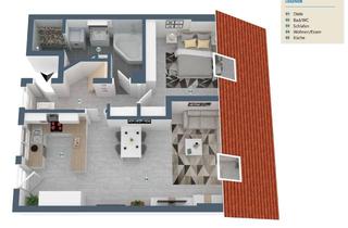 Wohnung mieten in Lutherstraße 37, 07546 Gera, Einzigartige und charmante, 2-3-Raum-Dachgeschosswohnung über 2 Ebenen mit großem Balkon ins Grüne