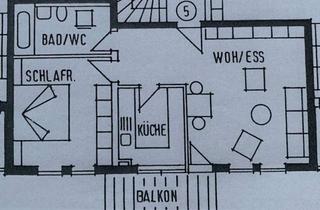 Wohnung mieten in 89160 Dornstadt, Freundliche 2-Zimmer-Wohnung mit Balkon in Dornstadt
