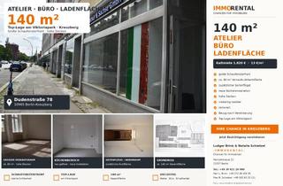 Gewerbeimmobilie mieten in Dudenstrasse 78, 10965 Kreuzberg, Laufkundschaft garantiert : Gewerbe mit breiter Glasfront