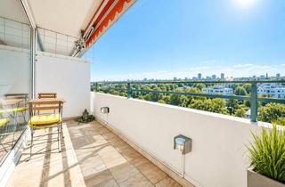Immobilie mieten in Englischer Garten, 80805 Schwabing-Freimann, Englischer Garten, Schwabinger Lifestyle, 11. Etage - Traumausblick - Über den Dächern Münchens