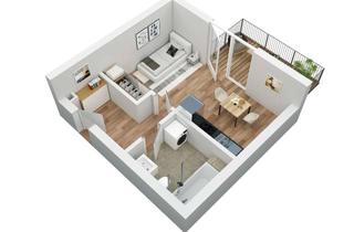 Wohnung mieten in Markgrafenstraße 11, 79115 Haslach, Möblierte 1 ZW, zentrale Lage, renoviert, Balkon