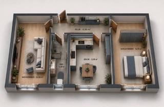 Wohnung mieten in Ickerner Straße 22, 44581 Castrop-Rauxel, Frisch sanierte 2,5-Zimmer-Wohnung im 1. Obergeschoss in Ickern