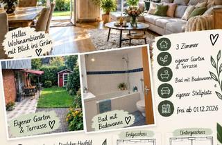 Wohnung mieten in Eickenhof 57a, 46539 Dinslaken, Helle 3-Zimmer-Wohnung auf 2 Ebenen mit eigenem Garten in Dinslaken-Hiesfeld