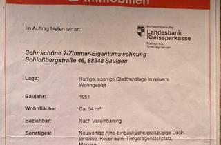 Wohnung kaufen in 88348 Bad Saulgau, Bad Saulgau - Eigentumswohnung 54qm zu verkaufen