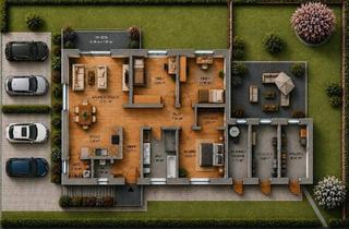 Wohnung kaufen in 36341 Lauterbach, Lauterbach (Hessen) - Neubau 4-Zimmer-Wohnung 1 OG, sep. Eingang, Balkon,Garten