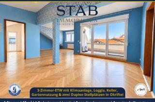 Wohnung kaufen in 65795 Hattersheim, 3-Zimmer-ETW mit Klimaanlage, Loggia, Keller, Gartennutzung & zwei Duplex-Stellplätzen in Okriftel