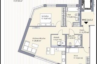 Penthouse mieten in Frankfurter Straße 70, 61231 Bad Nauheim, Erstbezug | Exklusive Penthouse 3-Zimmer + 2 Bäder-Neubauwohnung mit Balkon & TG