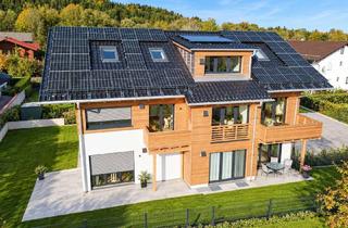 Haus mieten in 83052 Bruckmühl, Doppelhaushälfte in Holzmassivbauweise - KfW 40 Plus, ca. 150 m², S/W-Garten & beheiztes KG