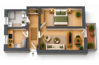 Wohnung mieten in 27211 Bassum, Klein, charmant & mit Terrasse | 2 Zimmer | ca. 41 m² | Duschbad